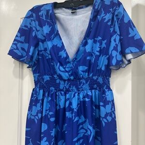 Blue Floral Dress/Cover Up